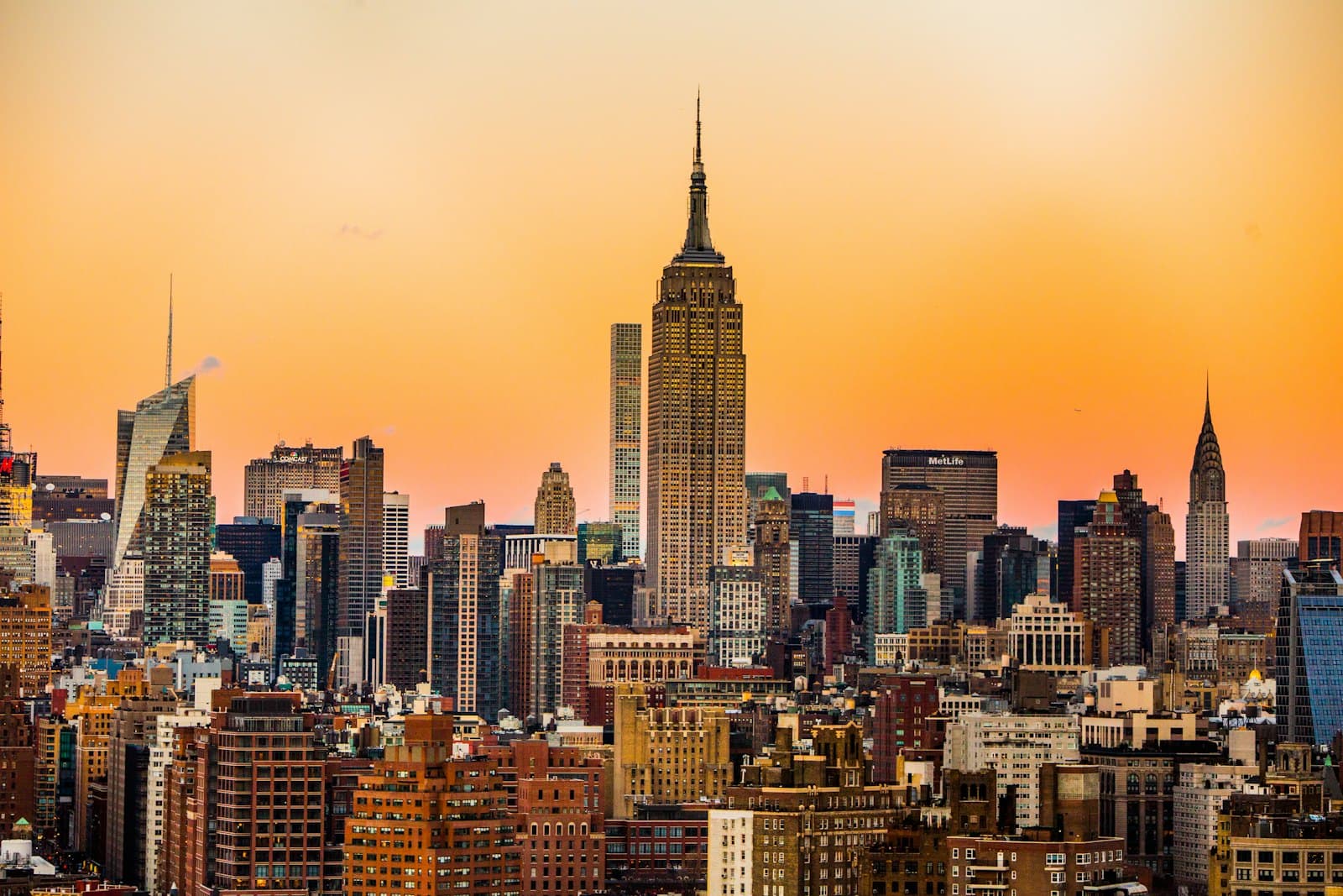 L'Empire State Building au coucher du soleil