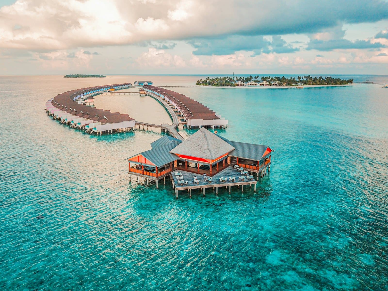 Villas sur pilotis aux Maldives